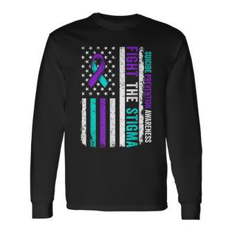 Suicide Prevention Support Fight Stigma Suicide Awareness Long Sleeve T-Shirt - Seseable