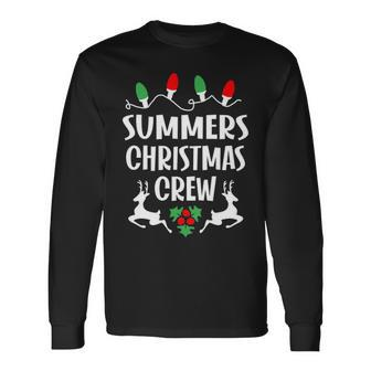 Summers Name Christmas Crew Summers Long Sleeve T-Shirt - Seseable