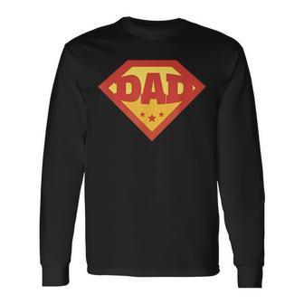 Superhero Dad Fathers Day Dad Humor 90S Retro 90S Vintage Long Sleeve T-Shirt T-Shirt