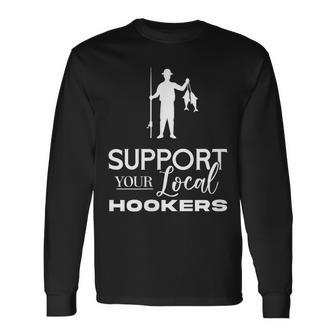 Support Local Top Modern Fishing Style Long Sleeve T-Shirt T-Shirt | Mazezy AU