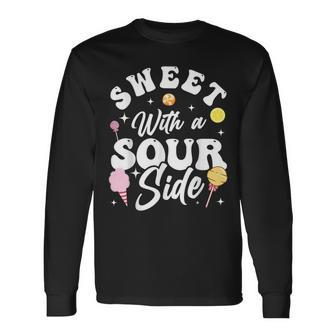Sweets Candy Patch Sweet With A Sour Side Long Sleeve T-Shirt - Seseable