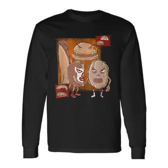 Taco And Torta Vs Hamburger And Hotdog Mexican Long Sleeve T-Shirt T-Shirt | Mazezy