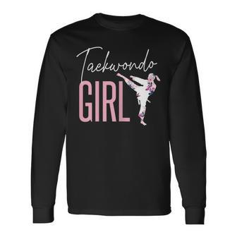 Taekwondo Taekwondo Girl Martial Arts Taekwondoin Long Sleeve T-Shirt - Thegiftio UK