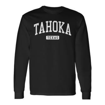 Tahoka Texas Tx Vintage Athletic Sports Long Sleeve T-Shirt | Mazezy