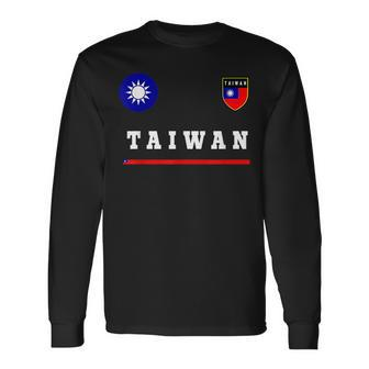 Taiwan SportSoccer Jersey Flag Football Long Sleeve T-Shirt T-Shirt | Mazezy