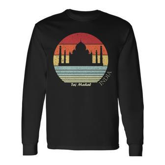 Taj Mahal Agra India Souvenir Long Sleeve T-Shirt | Mazezy