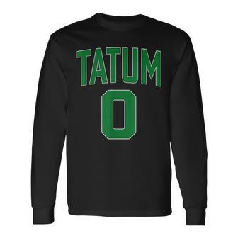 Tatum Who Wears Number 0 Green Is Incredibly Brilliant Long Sleeve T-Shirt | Mazezy