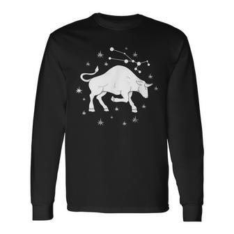 Taurus Constellation – Zodiac Astrology Long Sleeve T-Shirt T-Shirt | Mazezy