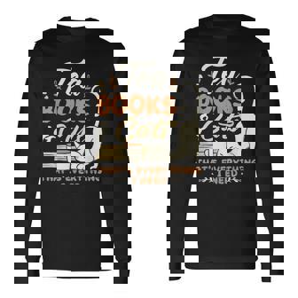 Tea Books And Cats Cat Book Lovers Reading Book Reading Long Sleeve T-Shirt T-Shirt | Mazezy