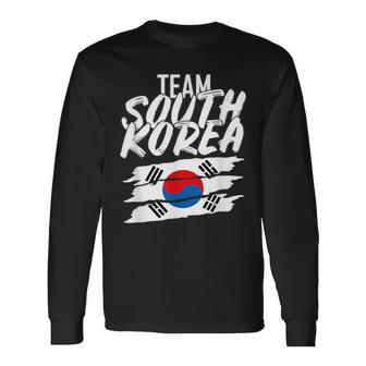 Team South Korea Soccer Korean Sport Long Sleeve T-Shirt | Mazezy