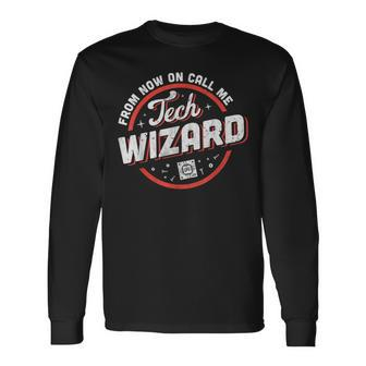 Tech Wizard Computer Repair & It Support Long Sleeve T-Shirt | Mazezy