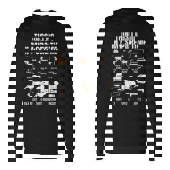 Things I Do In My Spare Time Goats Long Sleeve T-Shirt | Mazezy