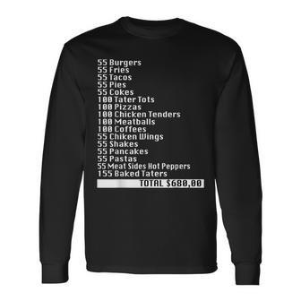 I Think You Should Leave 55 Burgers 55 Fries Burgers Long Sleeve T-Shirt T-Shirt | Mazezy