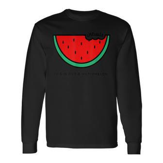 'This Is Not A Watermelon' Palestine Collection Long Sleeve T-Shirt - Monsterry