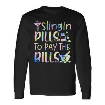 Tie Dye Educated Drug Dealer Humor Pharmacist Pills Medicine Humor Long Sleeve T-Shirt T-Shirt | Mazezy