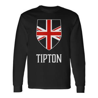 Tipton England British Union Jack Uk Long Sleeve T-Shirt | Mazezy
