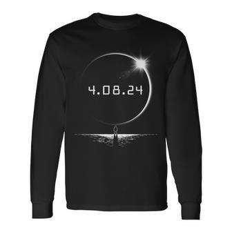 Total Solar Eclipse 2024 America Totality Spring 40824 Long Sleeve T-Shirt | Mazezy