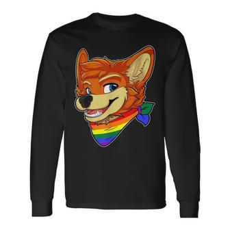Traditional Gay Fursona Furry Fox Gay Rights Pride Week Long Sleeve T-Shirt T-Shirt | Mazezy
