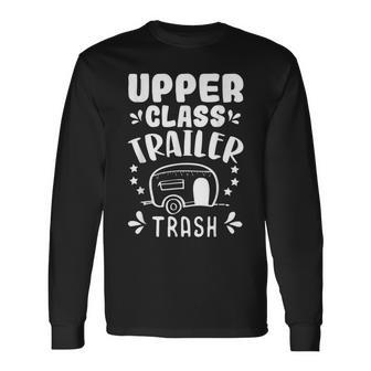 Trailer Trash Camping Camper Trashy Christmas Party Long Sleeve T-Shirt - Monsterry UK