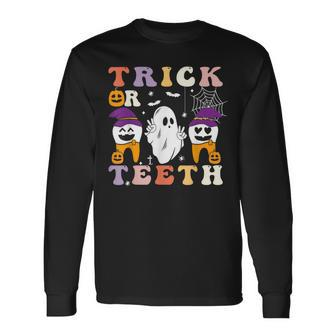 Trick Or Th Halloween Costumes Dental Assistant Dentist Long Sleeve T-Shirt - Monsterry DE