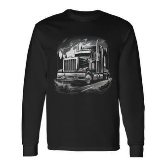Truck Driver 18 Wheeler Trucker Long Sleeve T-Shirt - Monsterry UK