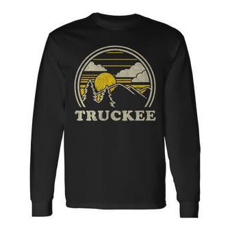 Truckee California Ca T Vintage Hiking Mountains Long Sleeve T-Shirt | Mazezy