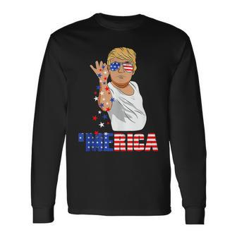 Trump Salt Merica Freedom 4Th Of July Long Sleeve T-Shirt T-Shirt | Mazezy