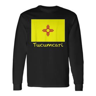 Tucumcari New Mexico Usa Flag Souvenir Long Sleeve T-Shirt | Mazezy