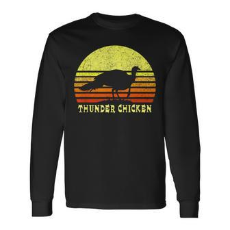 Turkey Hunting Retro Sunset Upland Bird Hunter Thanksgiving Long Sleeve T-Shirt | Mazezy