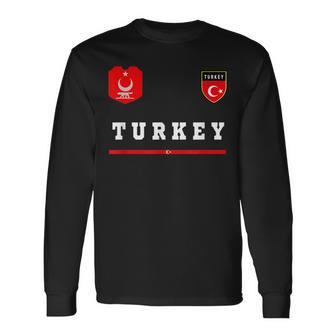 Turkey SportSoccer Jersey Flag Football Ankara Long Sleeve T-Shirt T-Shirt | Mazezy