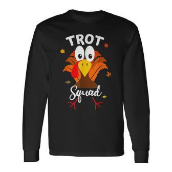 Turkey Trot Squad Thanksgiving Running Family Matching Long Sleeve T-Shirt - Seseable