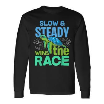 Turtle Lover Slow And Steady Wins The Race Long Sleeve T-Shirt | Mazezy