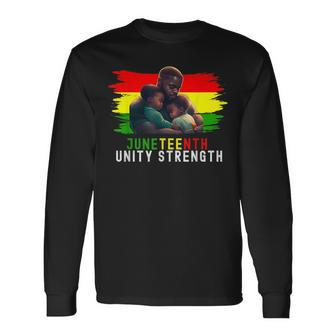 Twin Dad Fathers Day Junenth Unity Strength Quote Long Sleeve T-Shirt T-Shirt | Mazezy