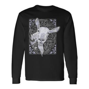 Ty Meiers Happy Goat For Goat Lovers Long Sleeve T-Shirt | Mazezy