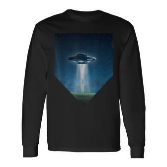 Ufo Abduction Flying Saucer Alien Believers Space Long Sleeve T-Shirt T-Shirt | Mazezy