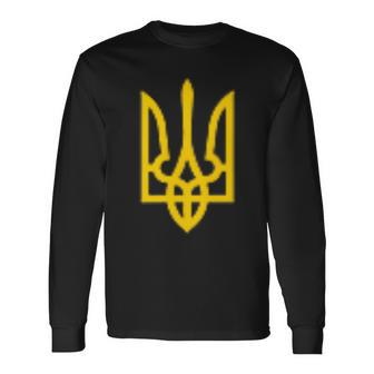 Ukrainian Tryzub Symbol Ukraine Trident Long Sleeve T-Shirt | Mazezy UK