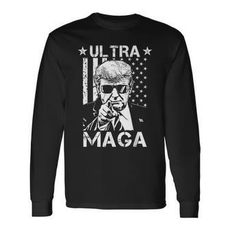 Ultra Maga Great Maga King Pro Trump King Long Sleeve T-Shirt T-Shirt | Mazezy