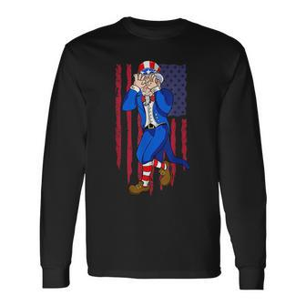 Uncle Sam Dance 4Th Of July Independence Day Long Sleeve T-Shirt T-Shirt | Mazezy
