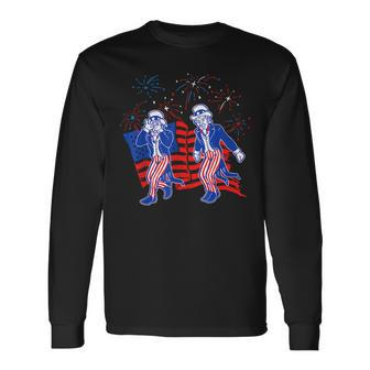 Uncle Sam Griddy 4Th Of July Independence Day Boy Long Sleeve T-Shirt T-Shirt | Mazezy