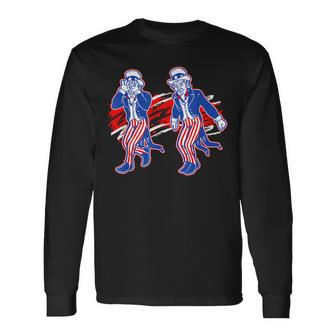 Uncle Sam Griddy 4Th Of July Independence Day Long Sleeve T-Shirt T-Shirt | Mazezy