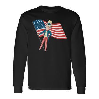 Uncle Sam Griddy 4Th Of July Independence Day Long Sleeve T-Shirt T-Shirt | Mazezy DE