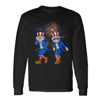 Uncle Sam Griddy Cool 4Th Of July Independence Day Long Sleeve T-Shirt T-Shirt | Mazezy