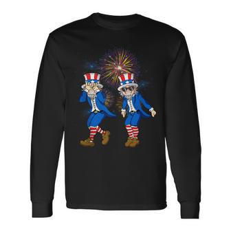 Uncle Sam Griddy Dance 4Th Of July Independence Day Long Sleeve T-Shirt T-Shirt | Mazezy