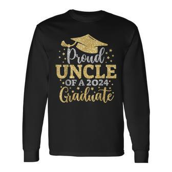 Uncle Senior 2024 Proud Uncle Of A Class Of 2024 Graduate Long Sleeve T-Shirt T-Shirt | Mazezy