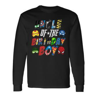 Uncle Of The Superhero Birthday Boy Super Hero Family Party Long Sleeve - Seseable