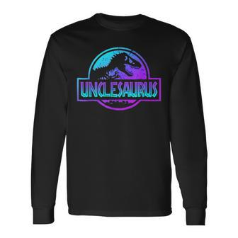 Unclesaurus Dinosaur Rex Father Day For Dad Long Sleeve T-Shirt T-Shirt | Mazezy