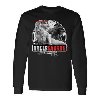 Unclesaurus Rex Dinosaur Uncle Saurus Matching Long Sleeve T-Shirt T-Shirt | Mazezy DE