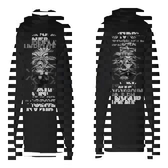 Never Underestimate A King Who Was Born In November Long Sleeve T-Shirt | Seseable UK