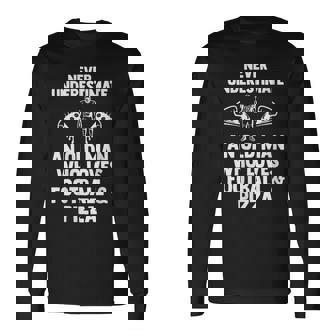 Never Underestimate Who Loves Football & Pizza Football Long Sleeve T-Shirt - Thegiftio