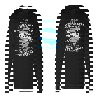 Never Underestimate A Man Who Survived Brain Surgery Long Sleeve T-Shirt | Mazezy
